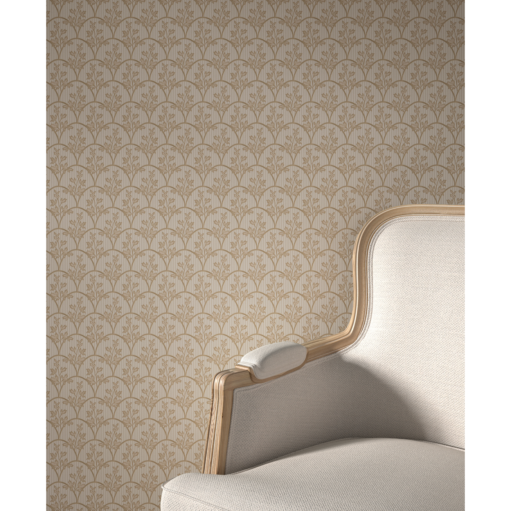 Laurel Wallpaper Sample - Putty