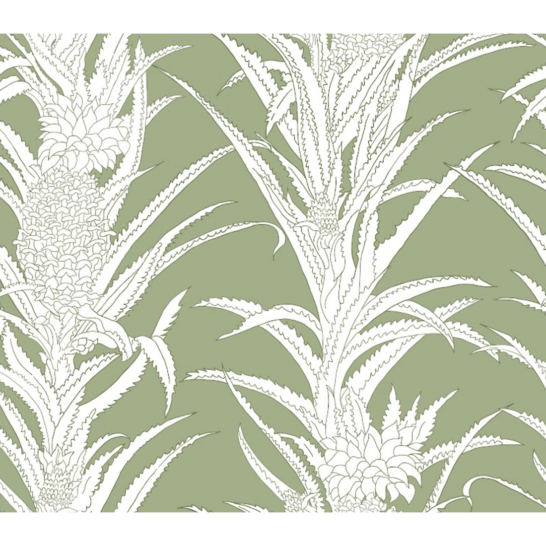 Coco Shop x EH Pineapple Grasscloth Sample - Green