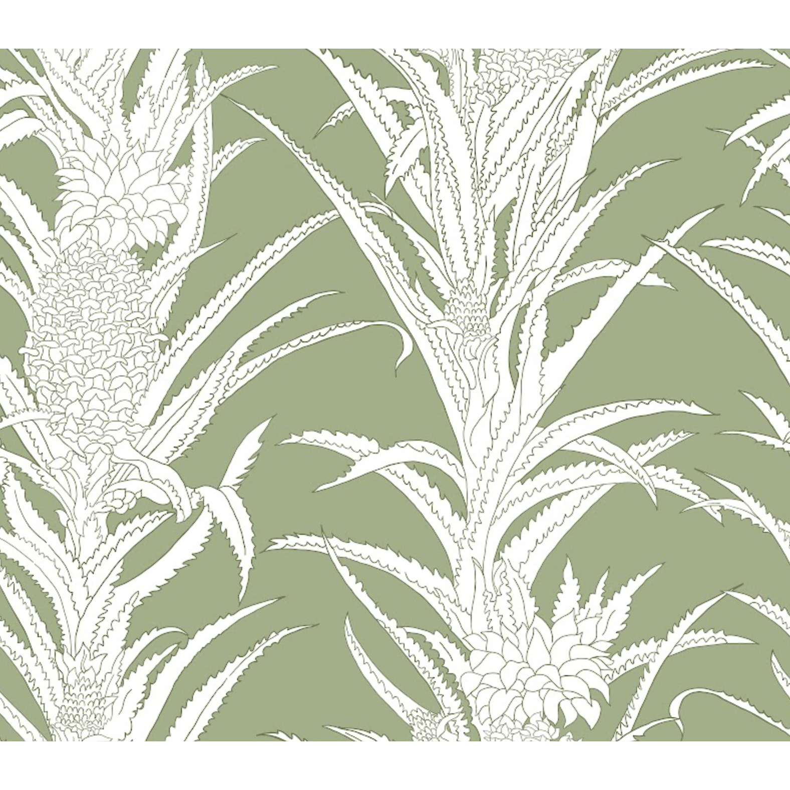 Coco Shop x EH Pineapple Grasscloth Sample - Green