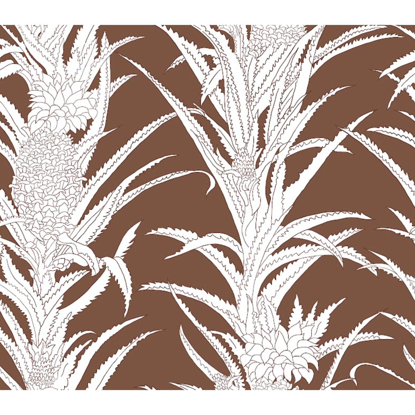 Cocoshop Pineapple Performance Fabric - Brown