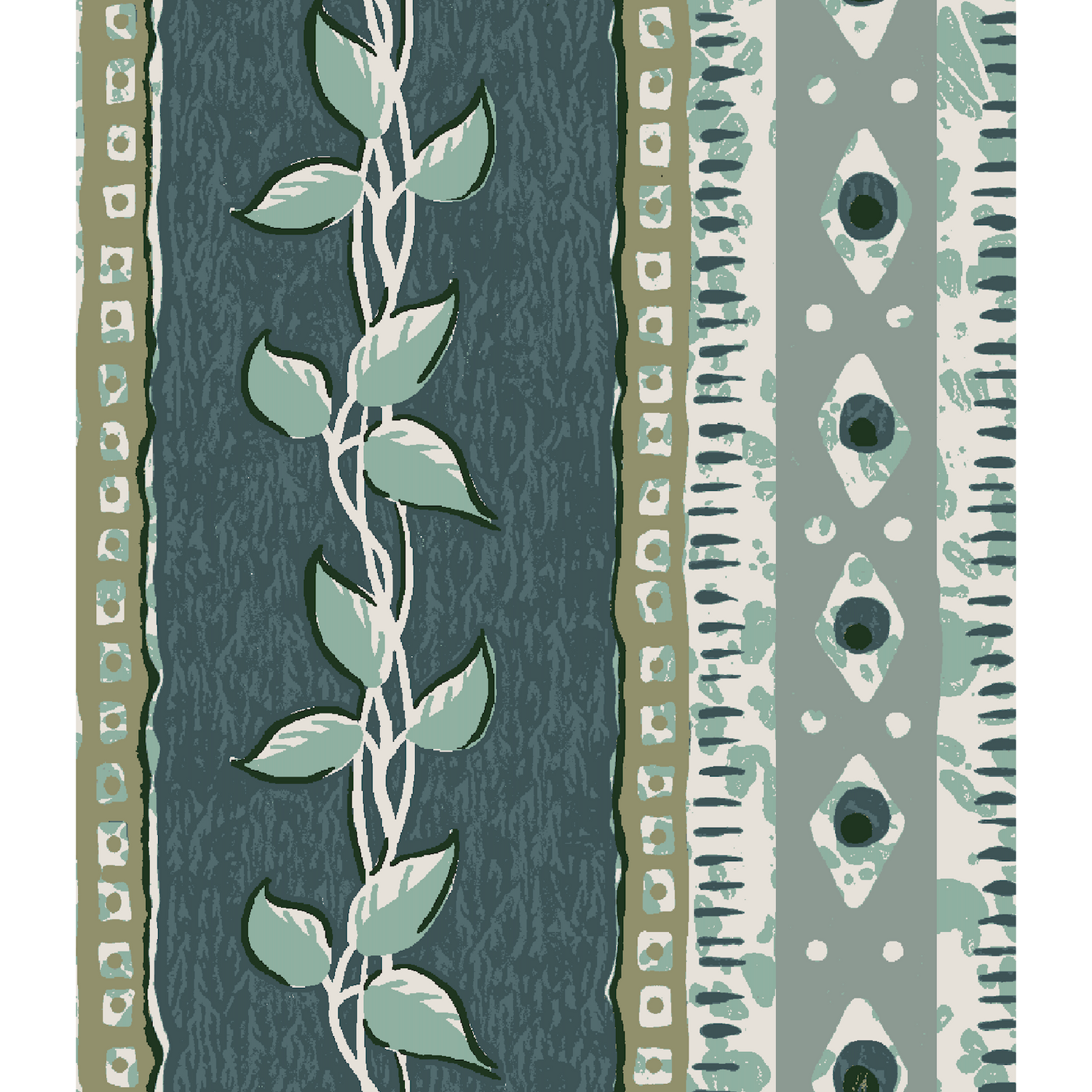 Trellis Fabric Sample - Marine