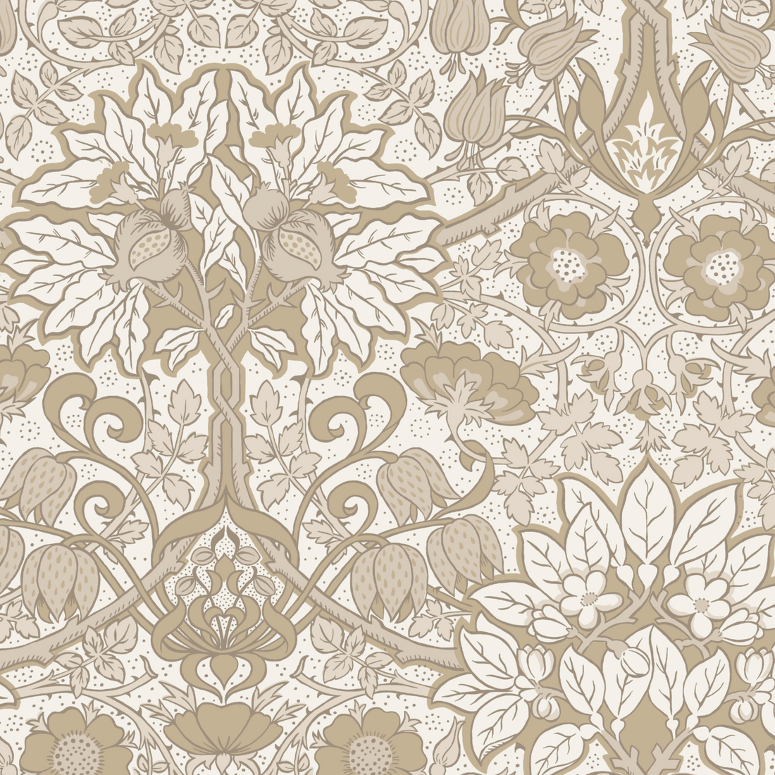 Flora Fabric Sample - Putty