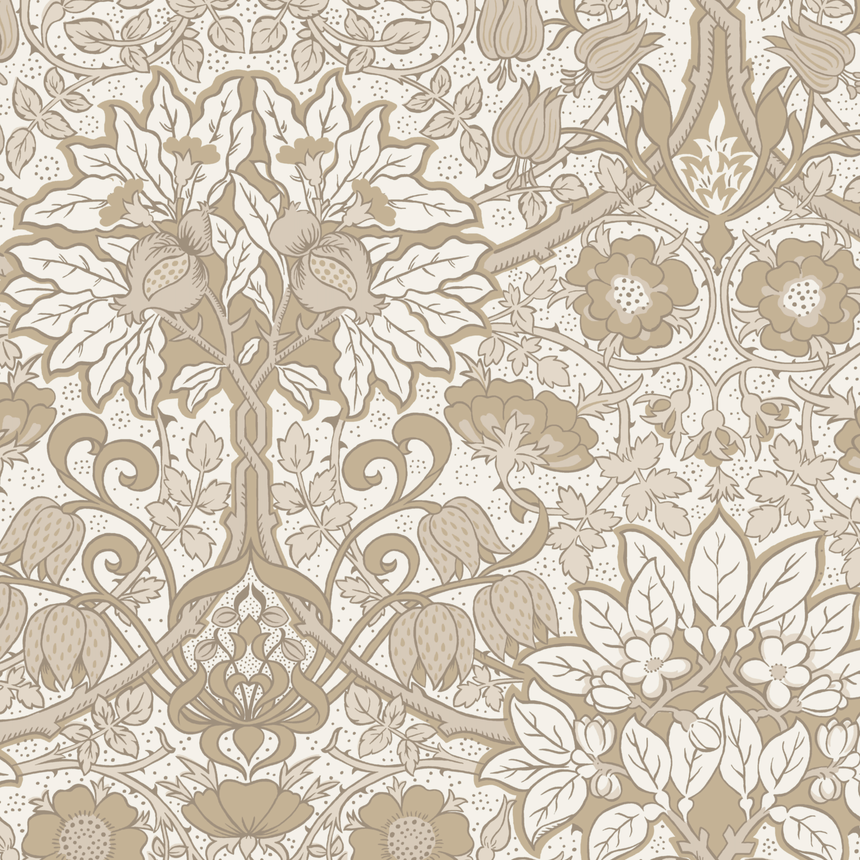 Flora Fabric Sample - Putty