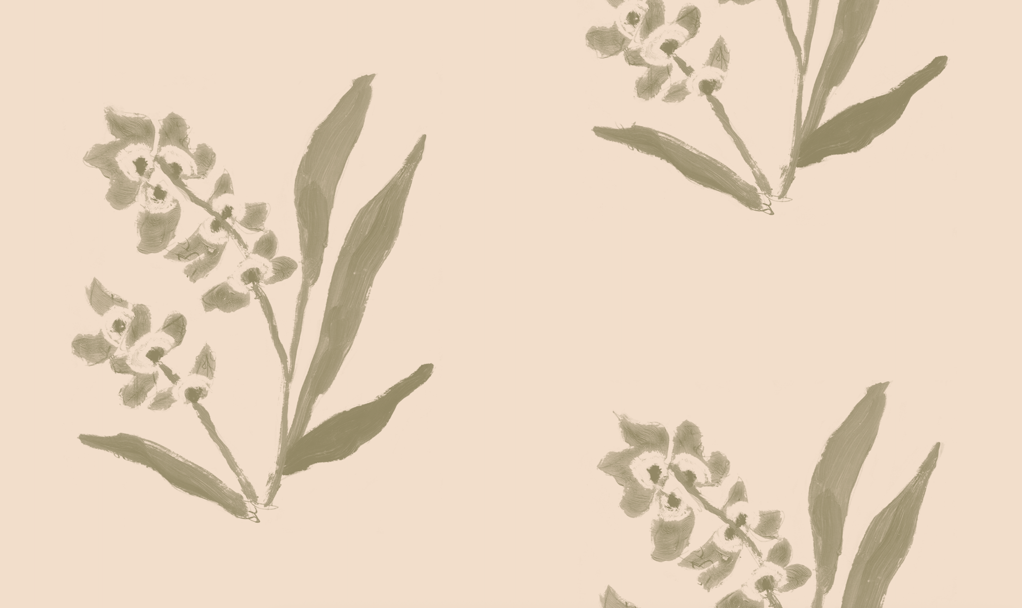 EH x Renee Bouchon Marbella Inverse Wallpaper Sample - English Ivy