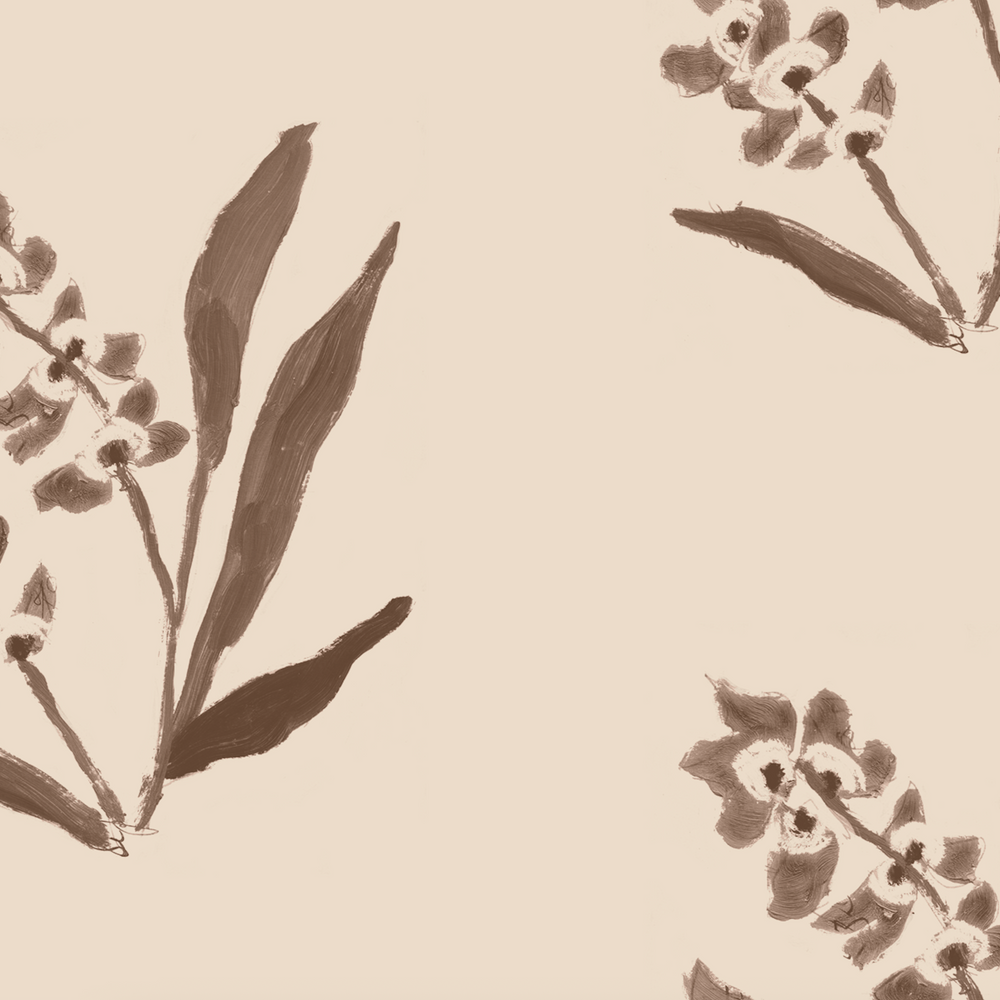 EH x Renee Bouchon Marbella Inverse Wallpaper Yardage - Macadamia