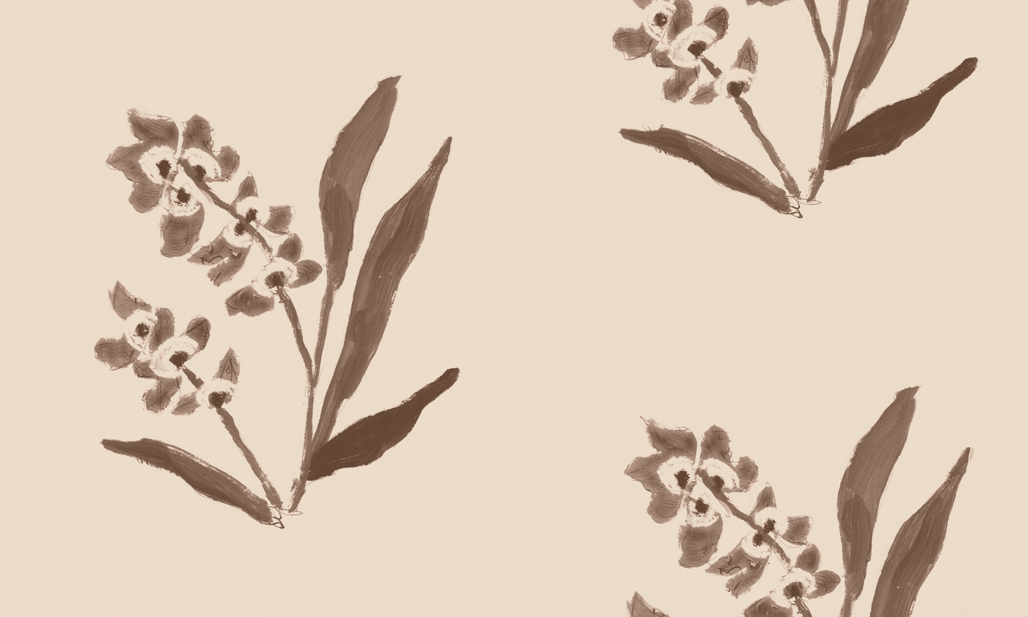 EH x Renee Bouchon Marbella Inverse Wallpaper Yardage - Macadamia