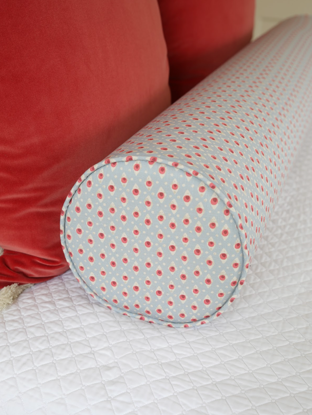 Della Dot Fabric - Radish