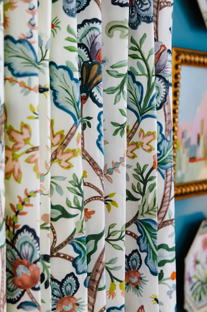 Vera Vine Fabric - White
