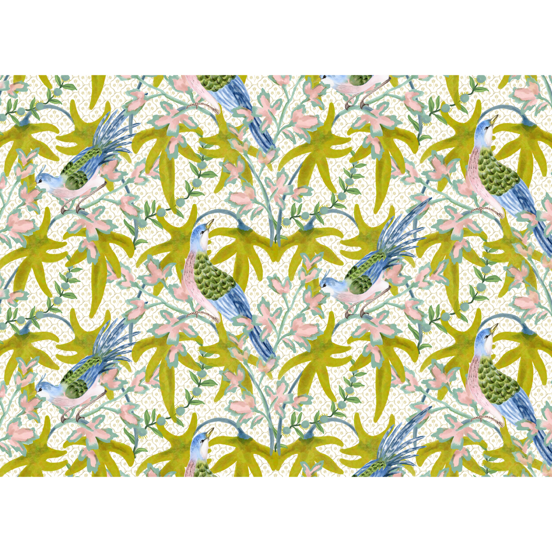 Sparrow Wallpaper Sample - Citrus