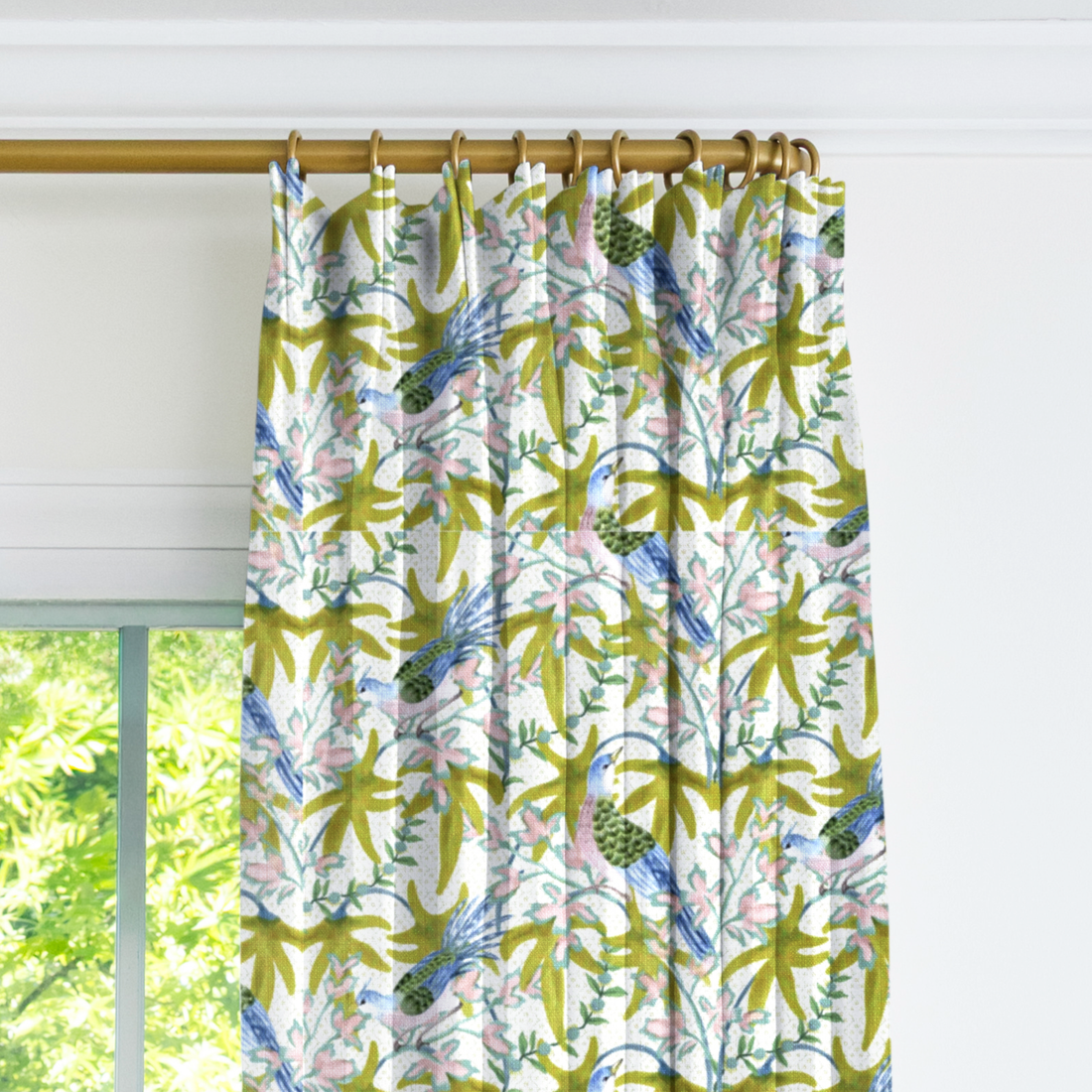 Sparrow Drapery Panel - Citrus