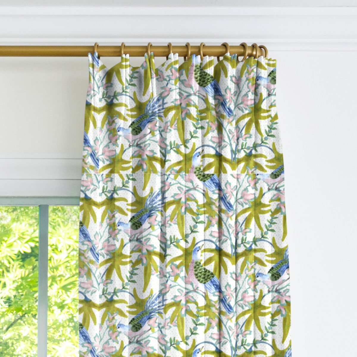 Sparrow Drapery Panel - Citrus