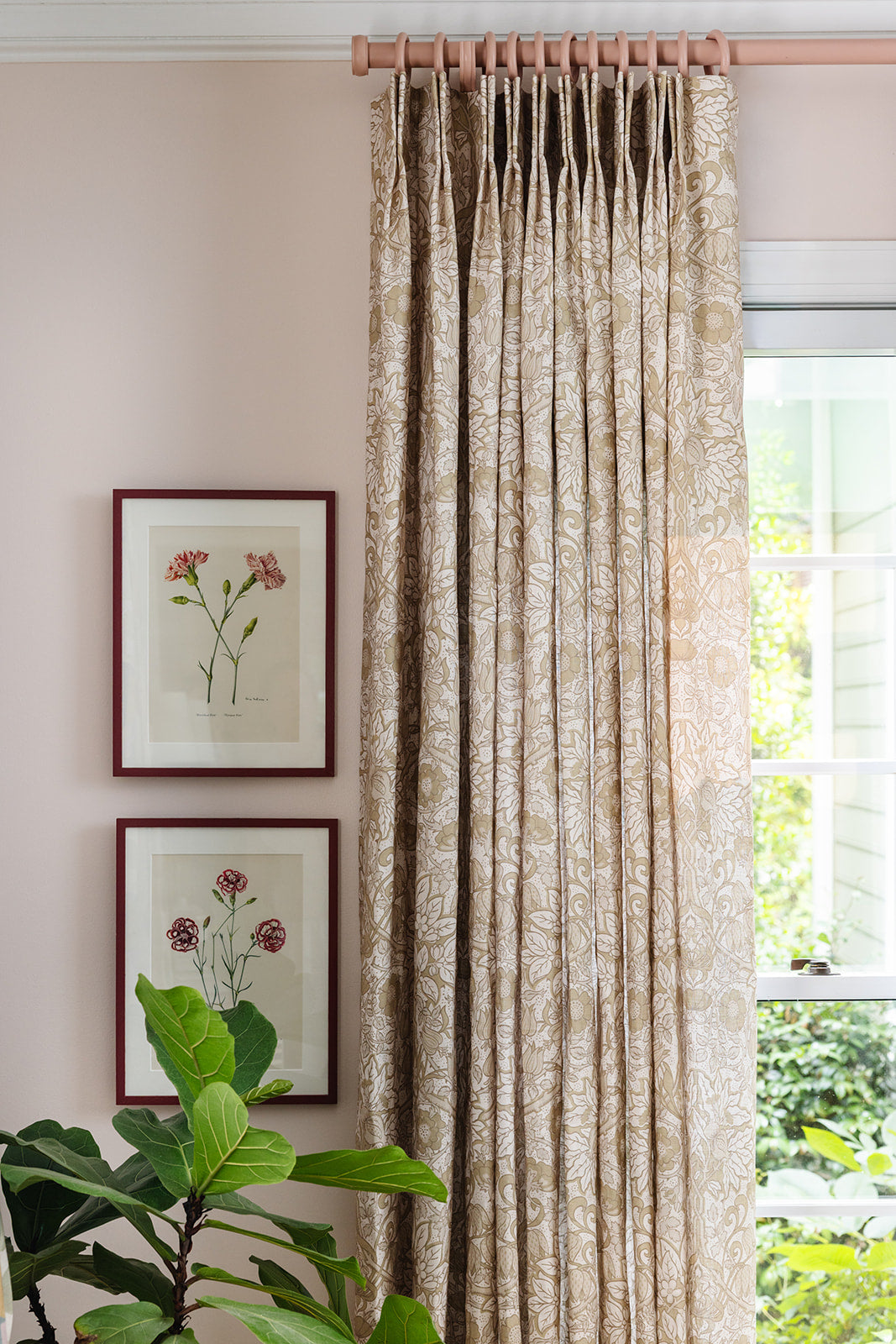Flora Drapery Panel - Putty
