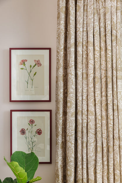 Flora Drapery Panel - Putty