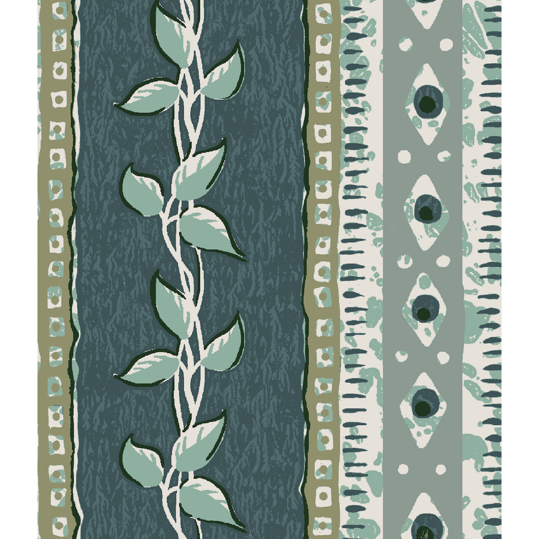 Trellis Fabric Sample - Marine