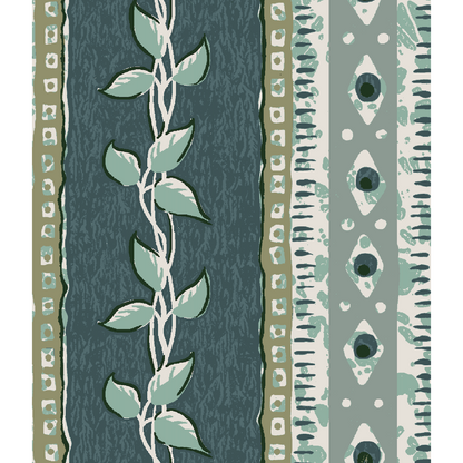 Trellis Fabric Sample - Marine