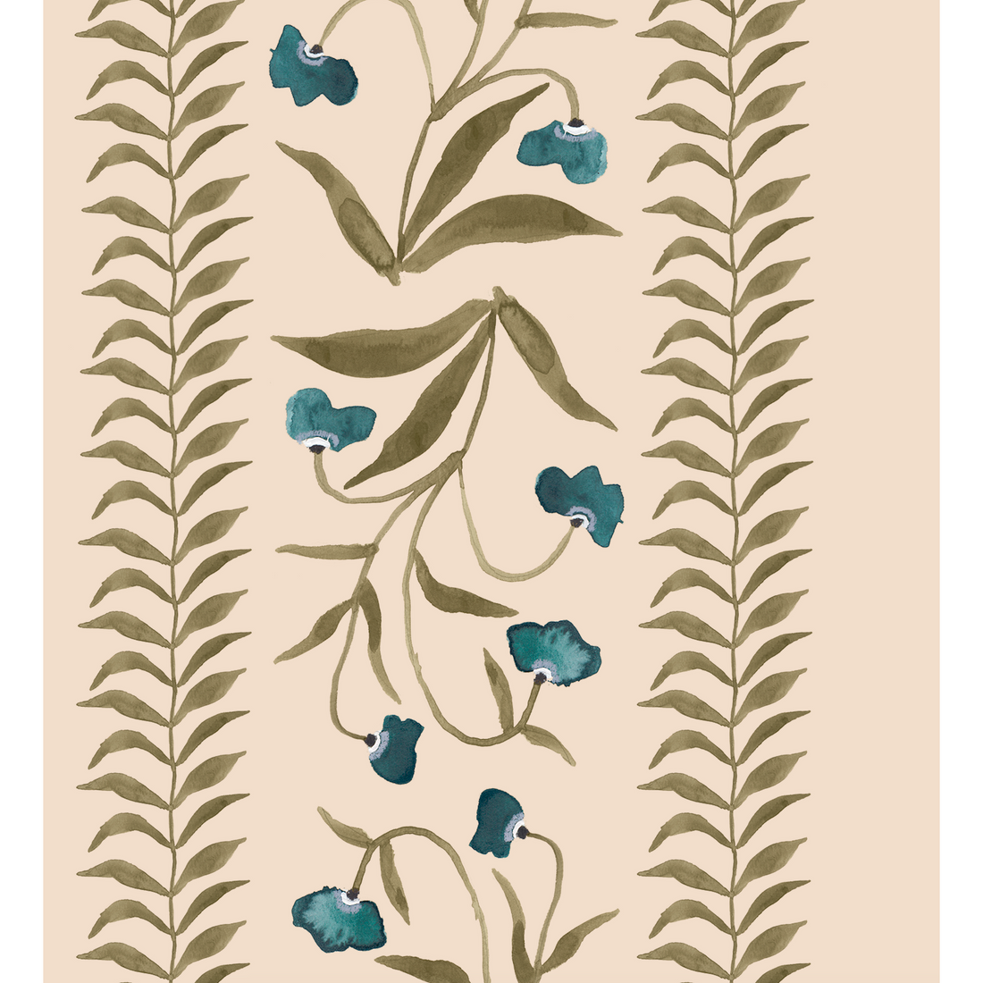 EH x Renee Bouchon Tula Grasscloth Yardage - Lapis