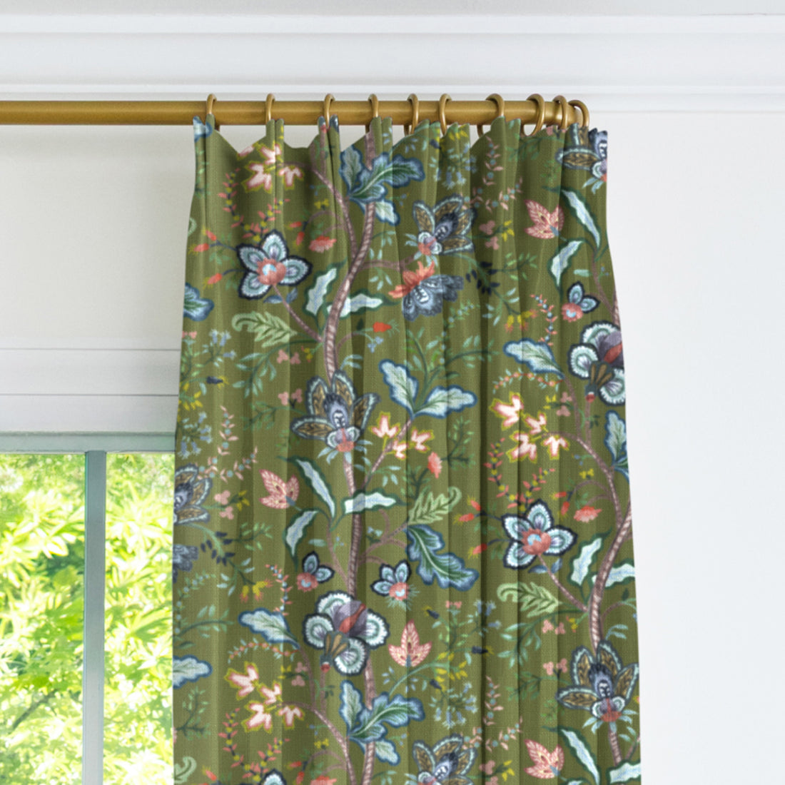 Vera Vine Drapery Panel - Leaf
