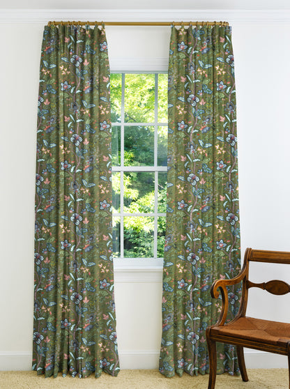 Vera Vine Drapery Panel - Leaf