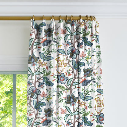 Vera Vine Drapery Panel - White