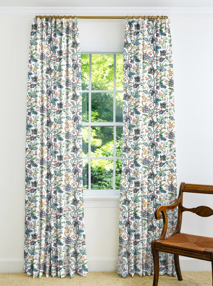 Vera Vine Drapery Panel - White