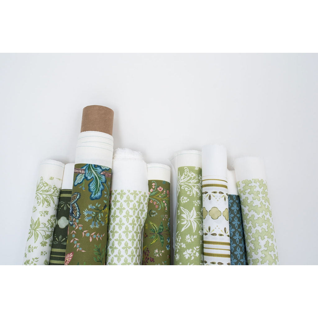 Meadow Fabric - White / Apple