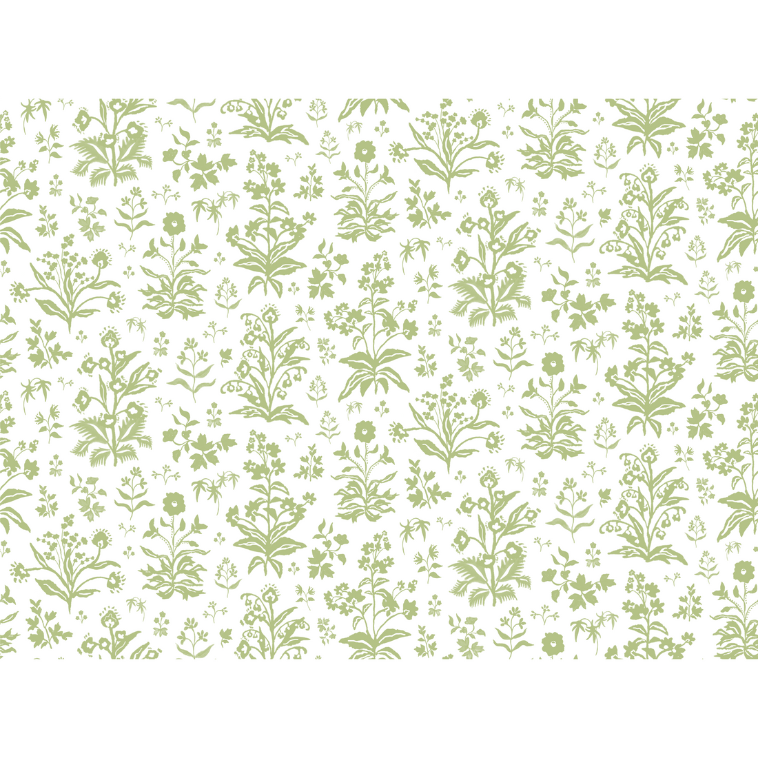 Meadow Wallpaper - White / Apple