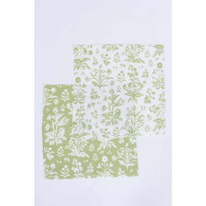 Meadow Fabric - White / Apple