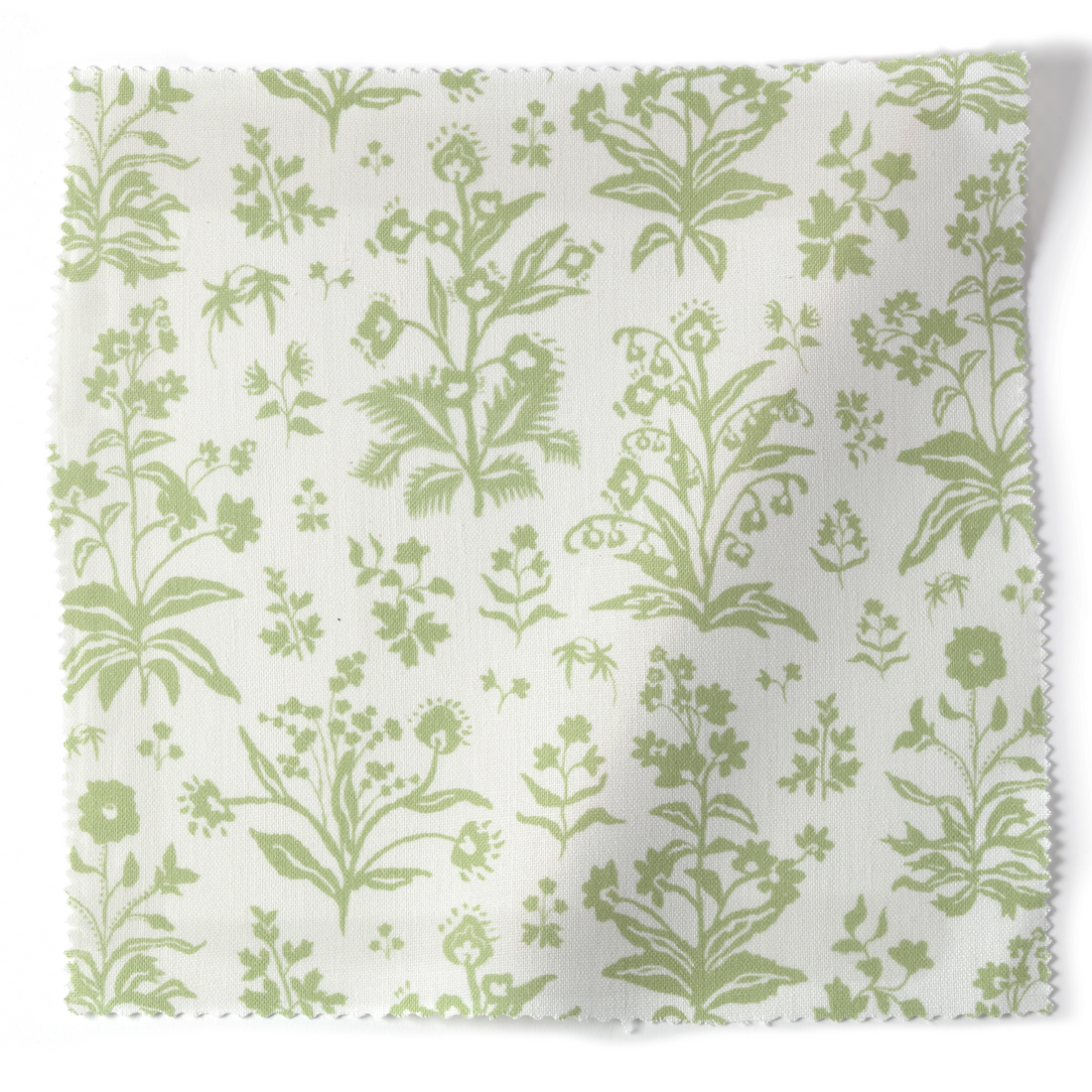 Meadow Fabric - White / Apple