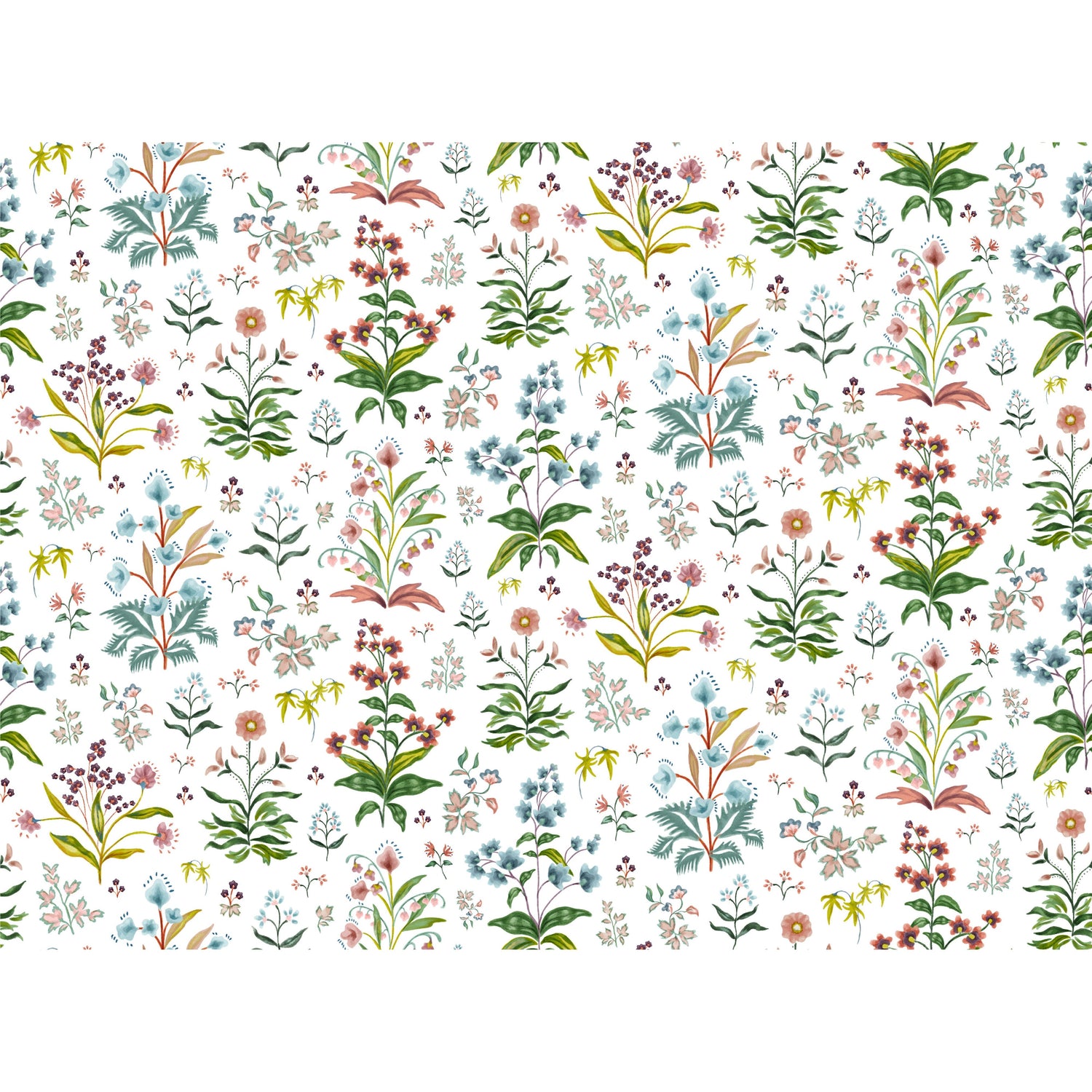 Meadow Multi Fabric - White