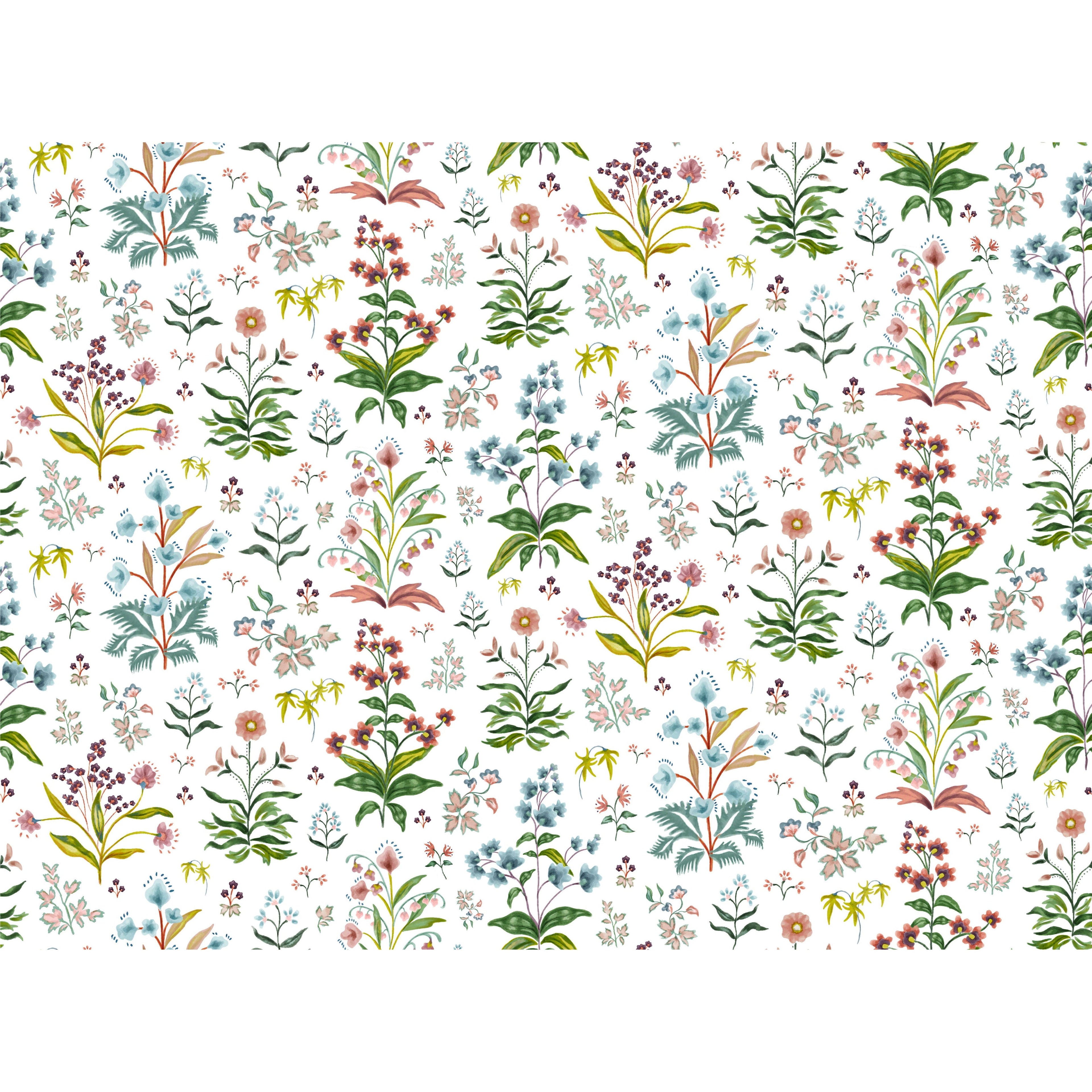 Meadow Multi Fabric - White