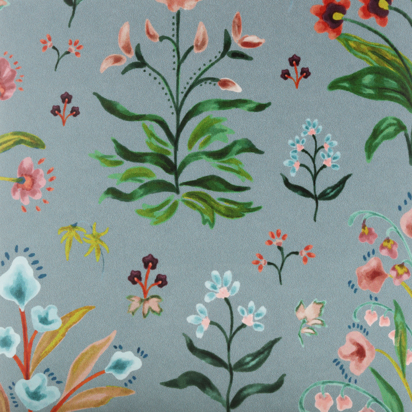 Meadow Multi Wallpaper - House Blue