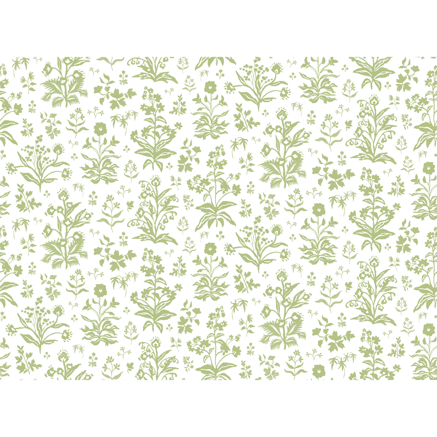 Meadow Wallpaper - White / Apple