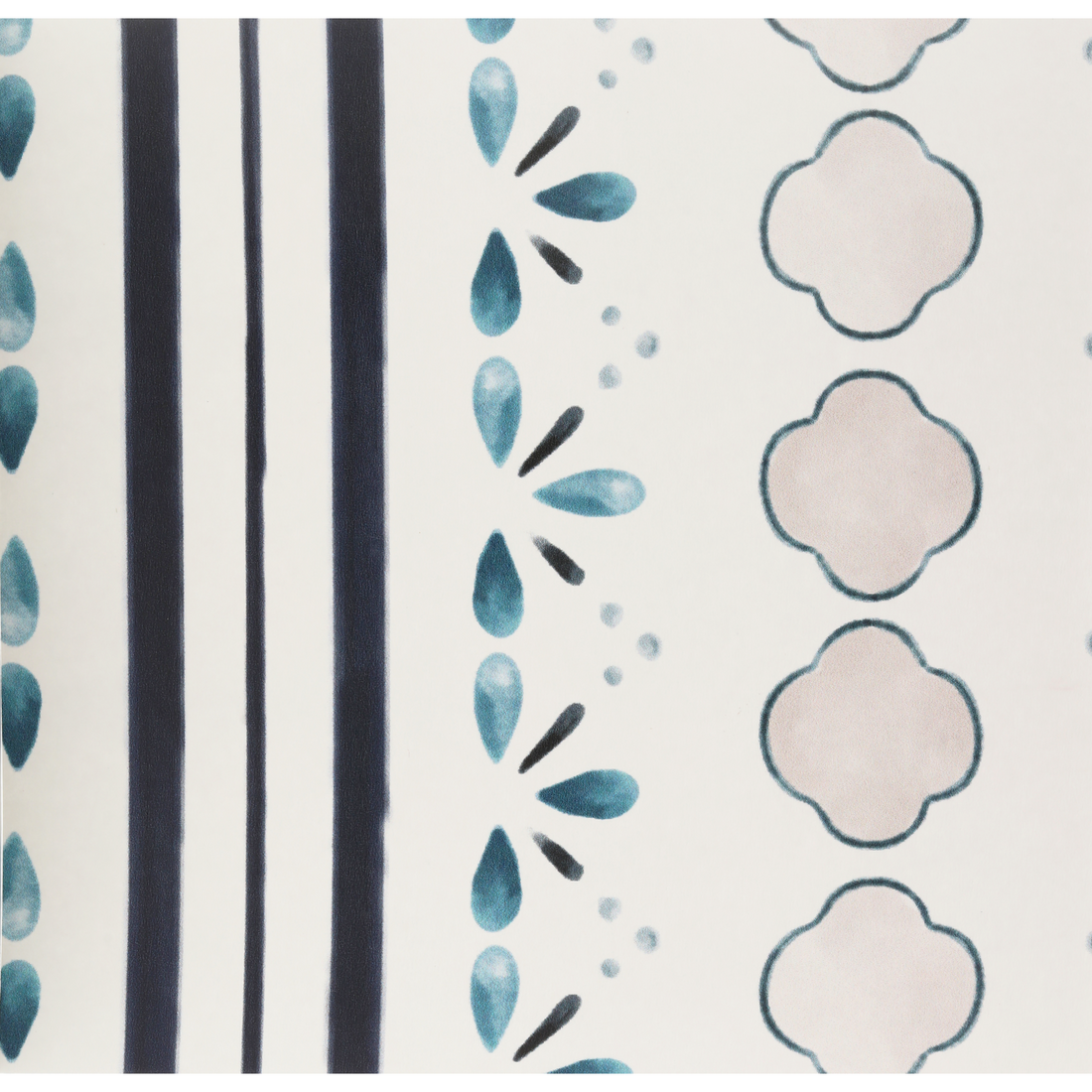 Stratford Wallpaper - White / Denim