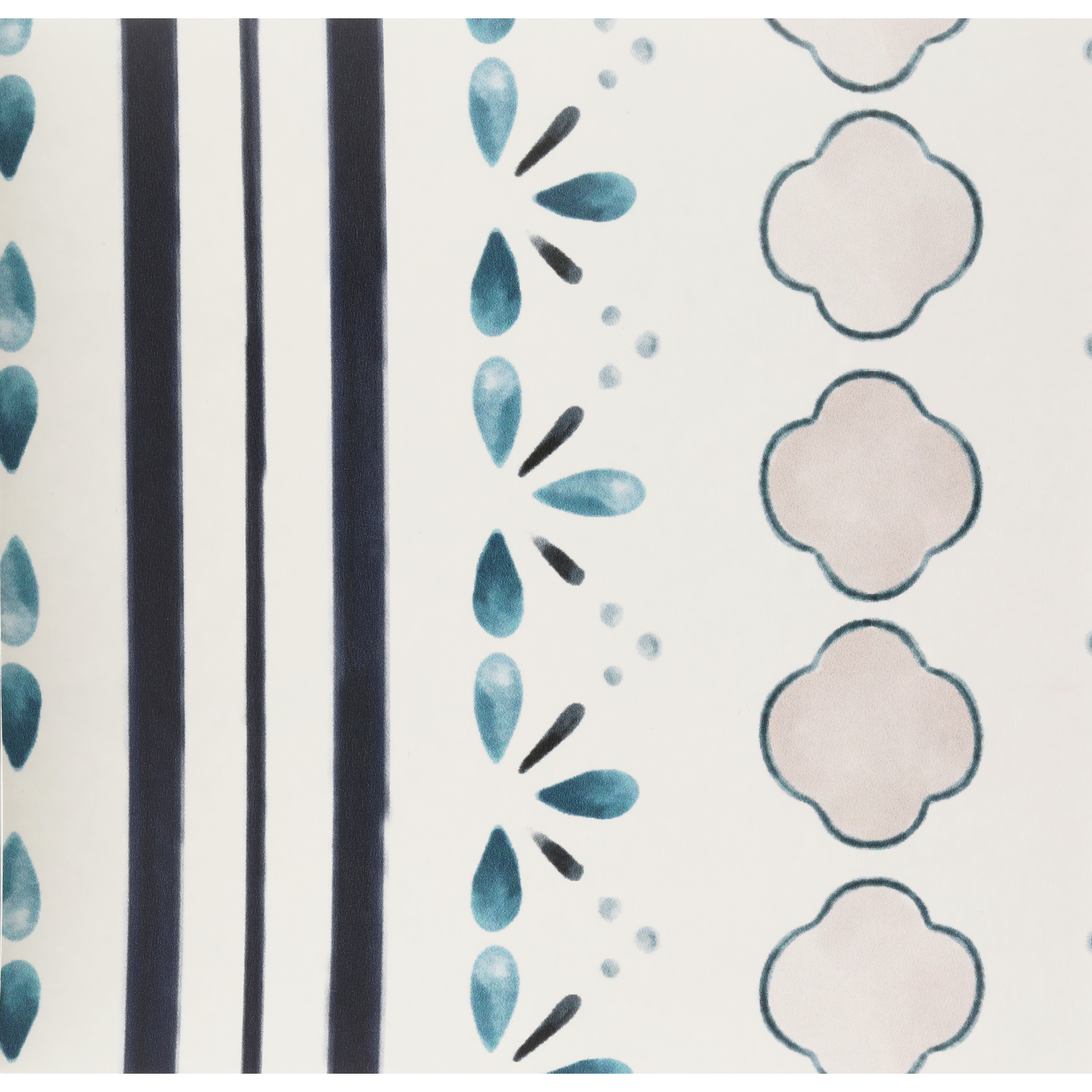 Stratford Wallpaper - White / Denim