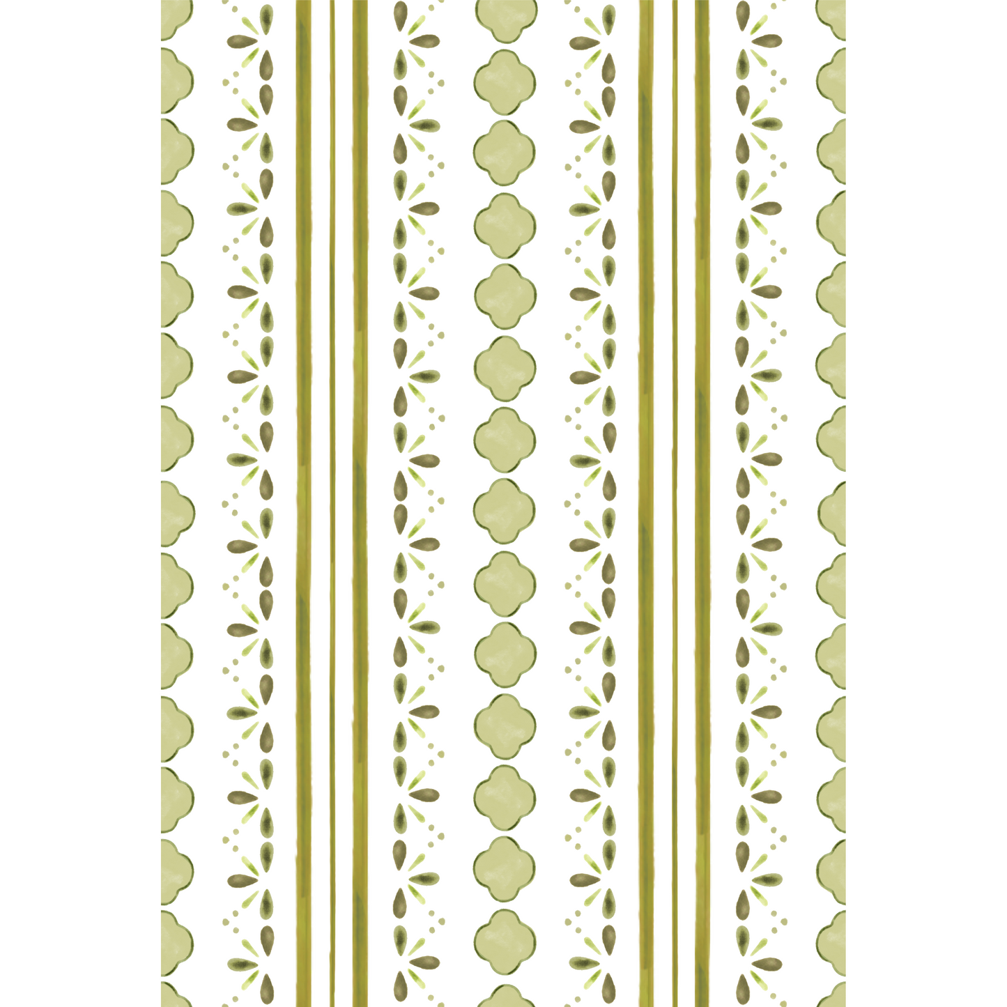 Stratford Wallpaper - White / Fern