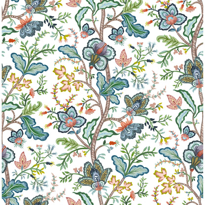 Vera Vine Fabric - White