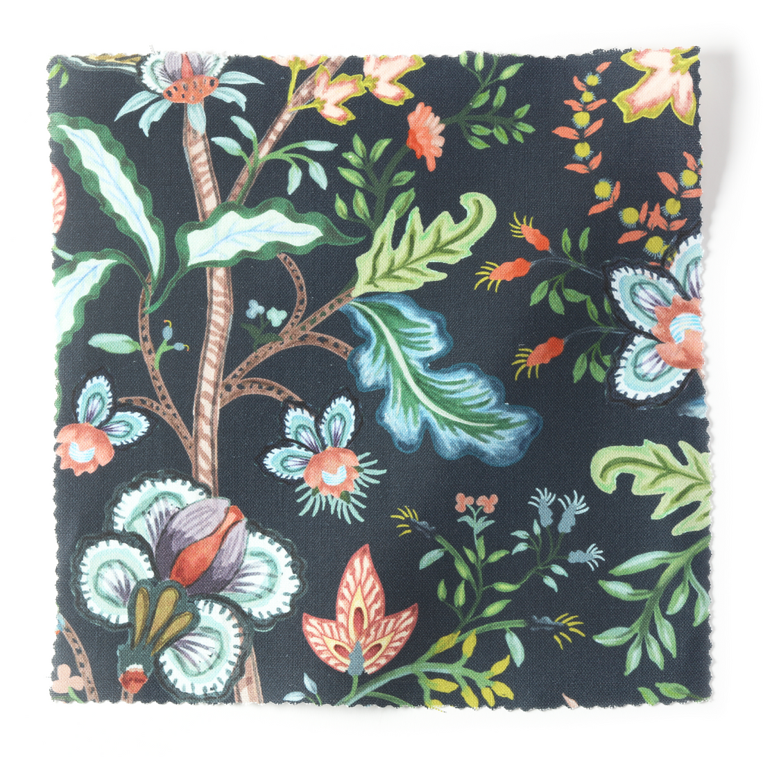 Vera Vine Fabric - Denim