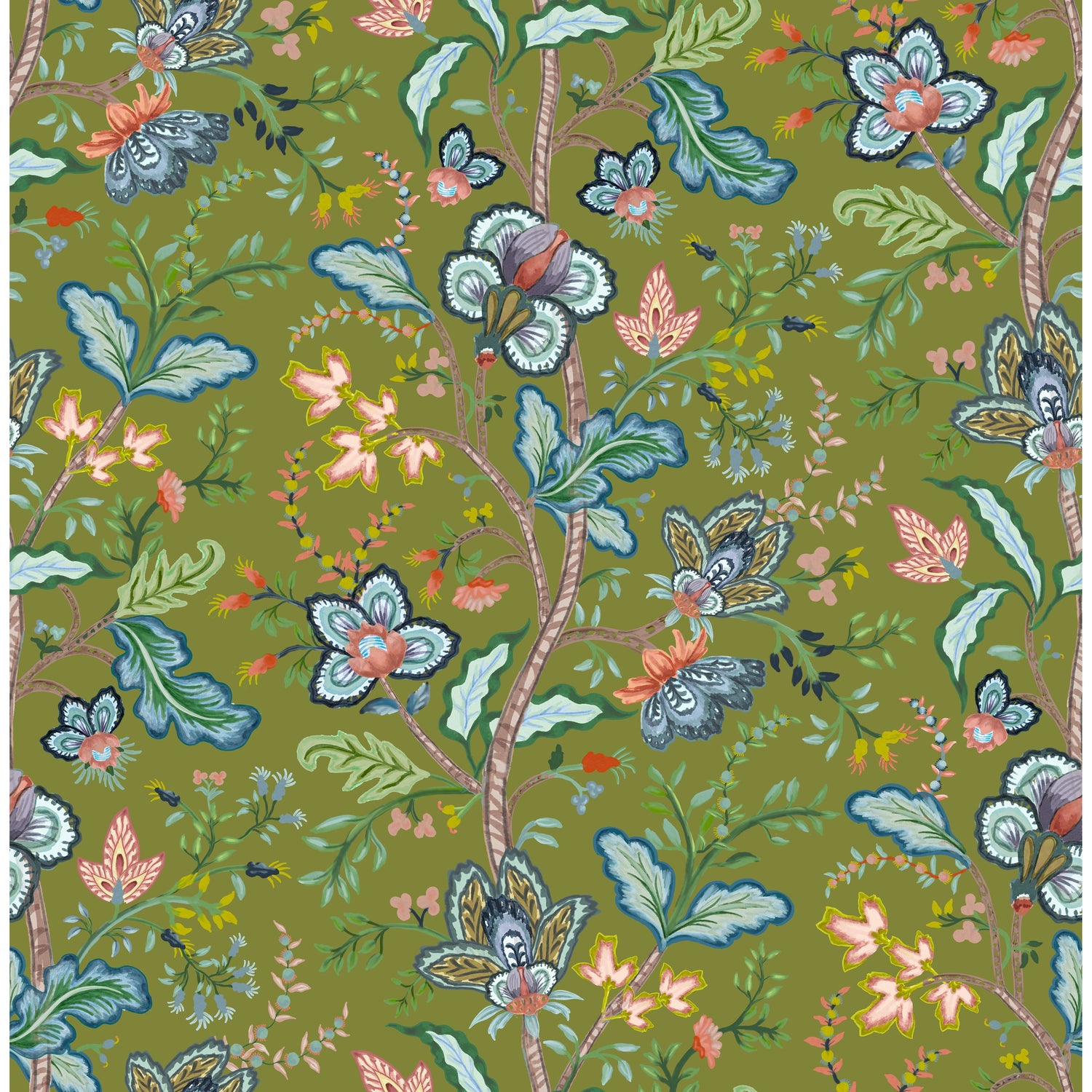 Vera Vine Fabric - Leaf