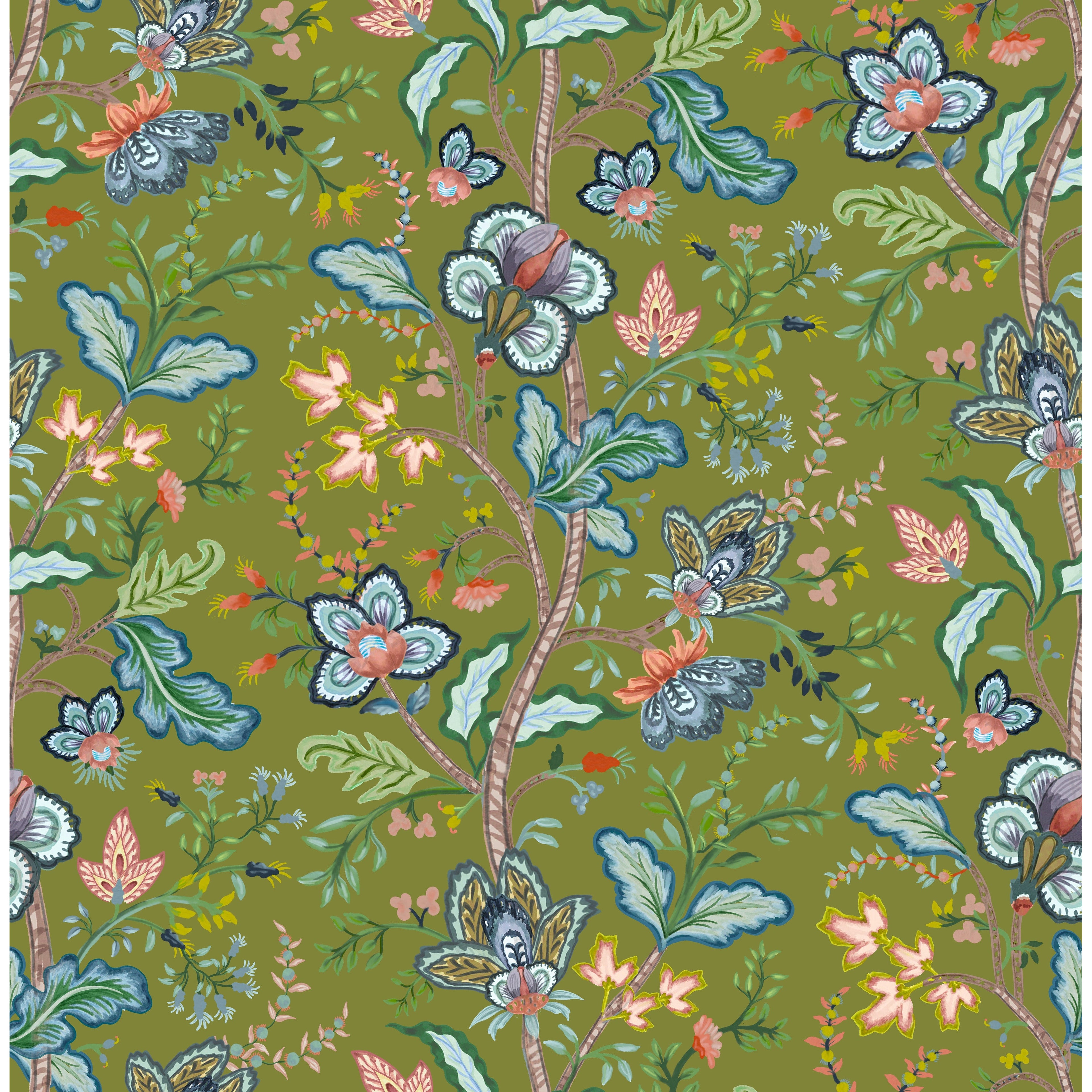 Vera Vine Fabric - Leaf
